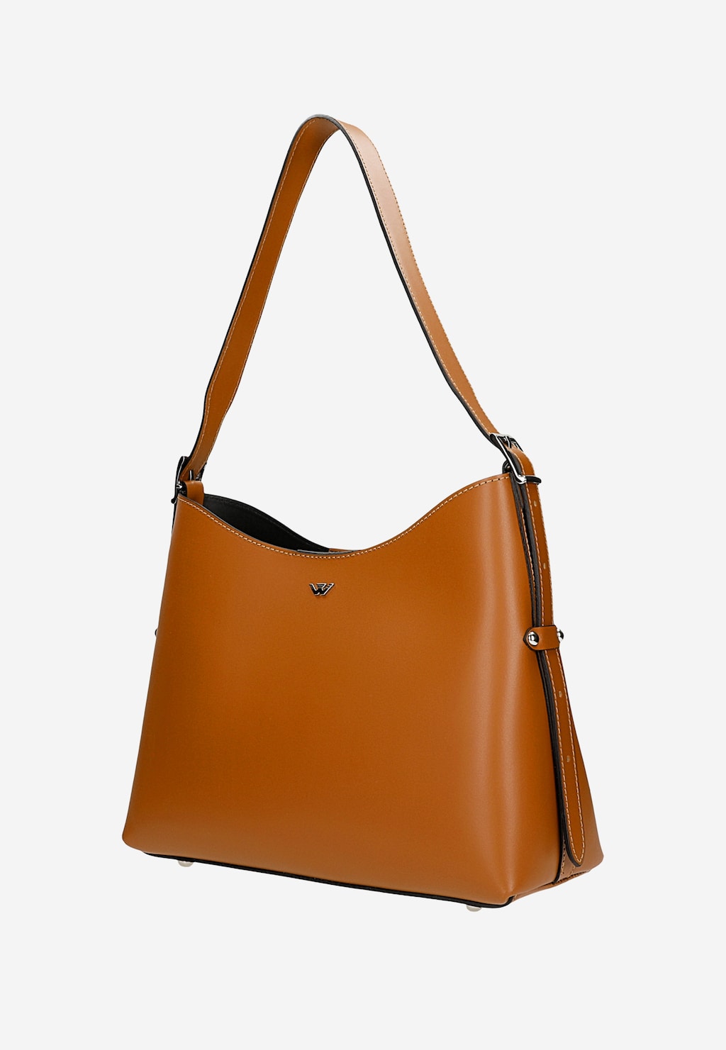 Velká dámská kožená kabelka v hnědé barvě 80182-53 Widok 3