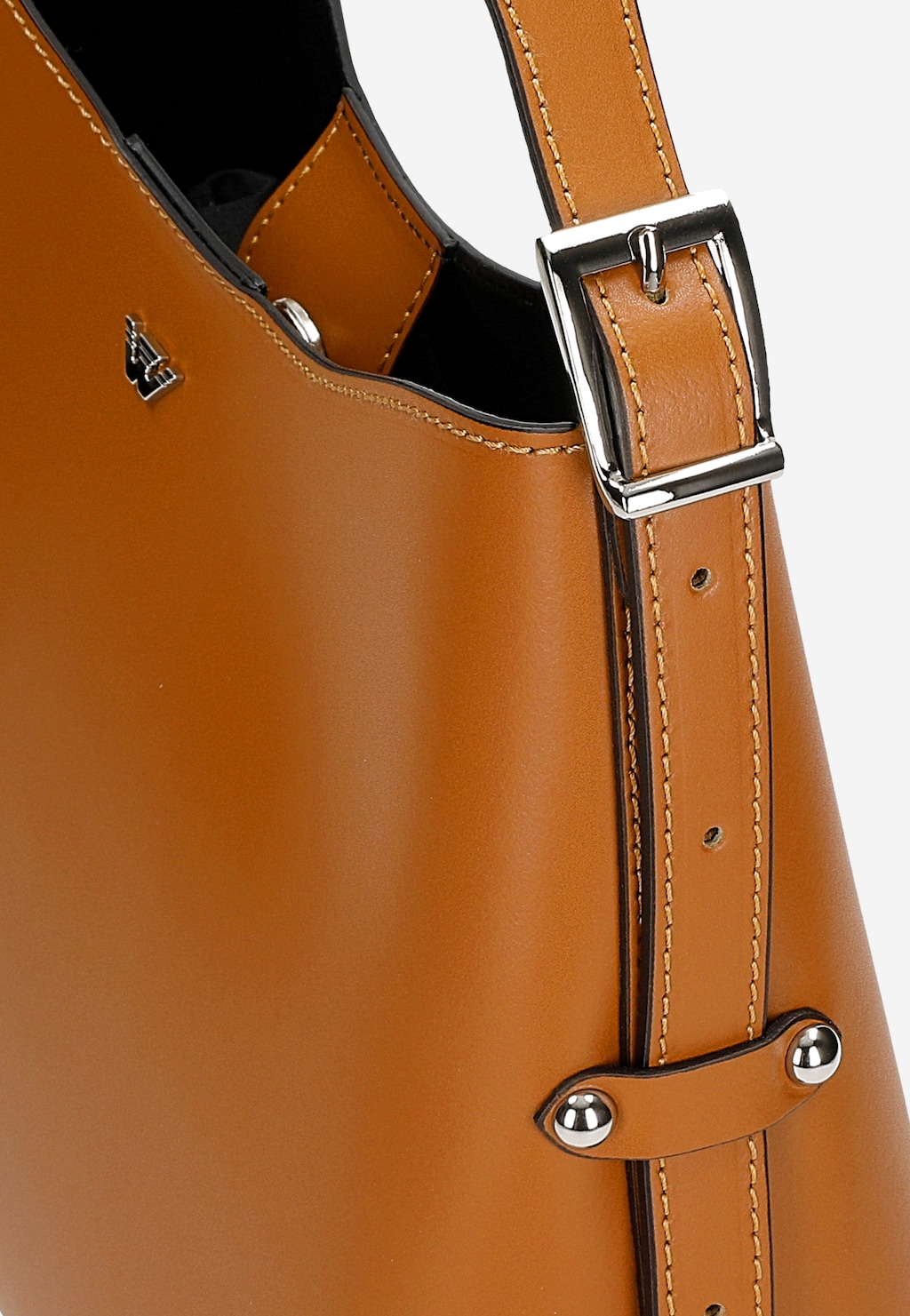 Velká dámská kožená kabelka v hnědé barvě 80182-53 Widok 5