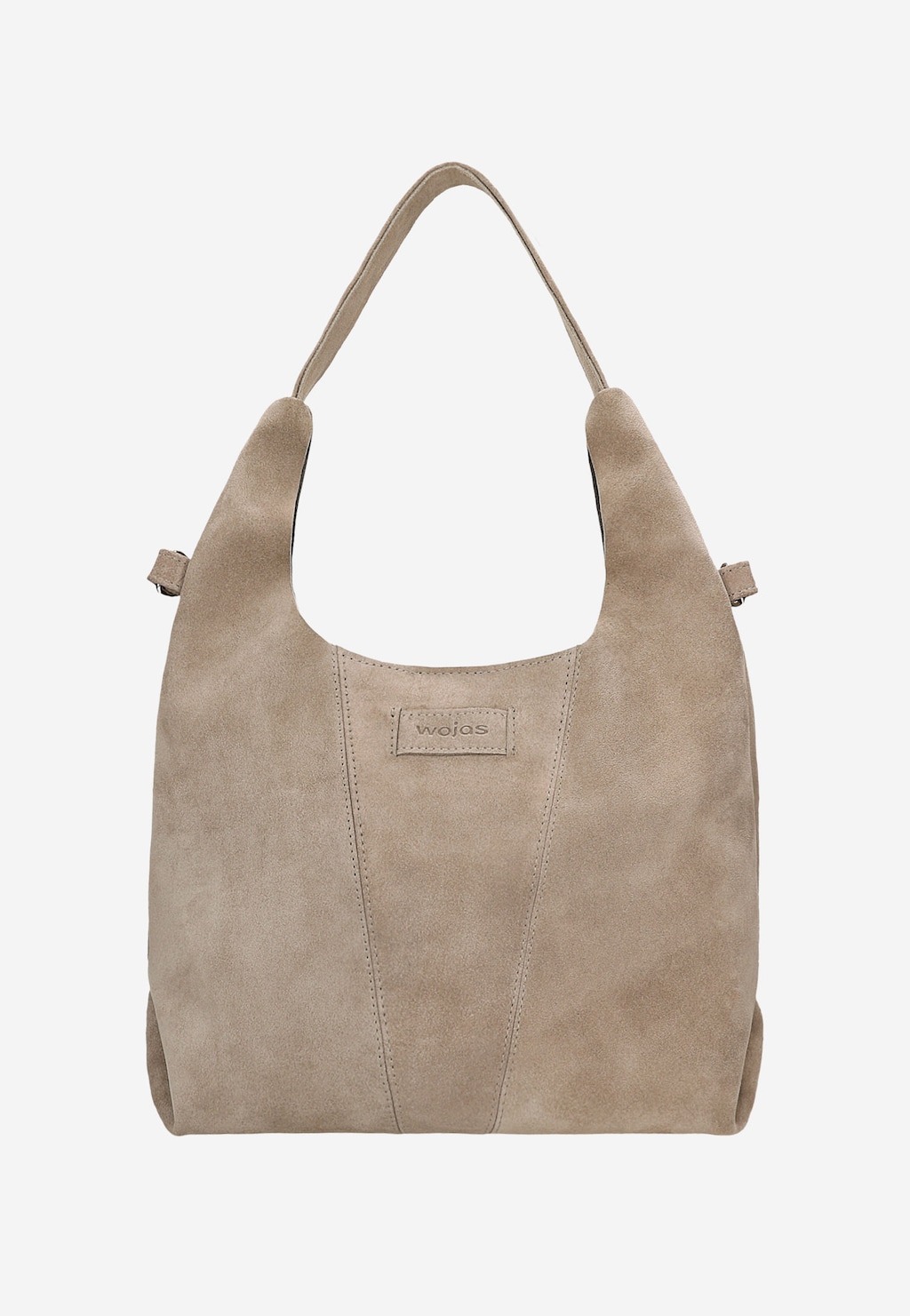 Béžová dámska kabelka z velúrovej usne 80446-64 Widok 1