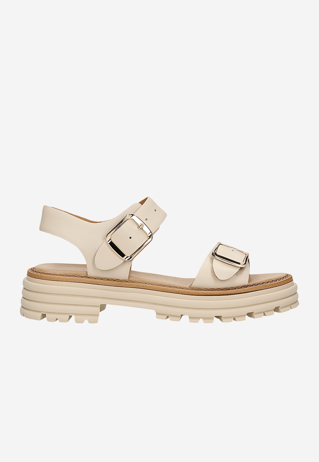 Beżowe sandały na podeszwie z głębokim bieżnikiem 76191-54 Widok 2