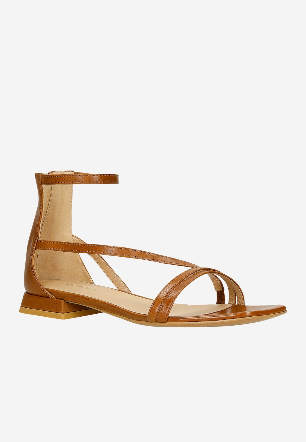 Hnedé dámske sandále z lícnej kože 76222-53 Widok 3