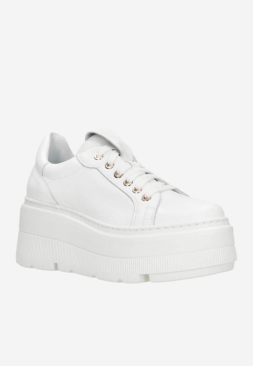 Bílé tenisky na vysoké platformě 46352-59 Widok 3