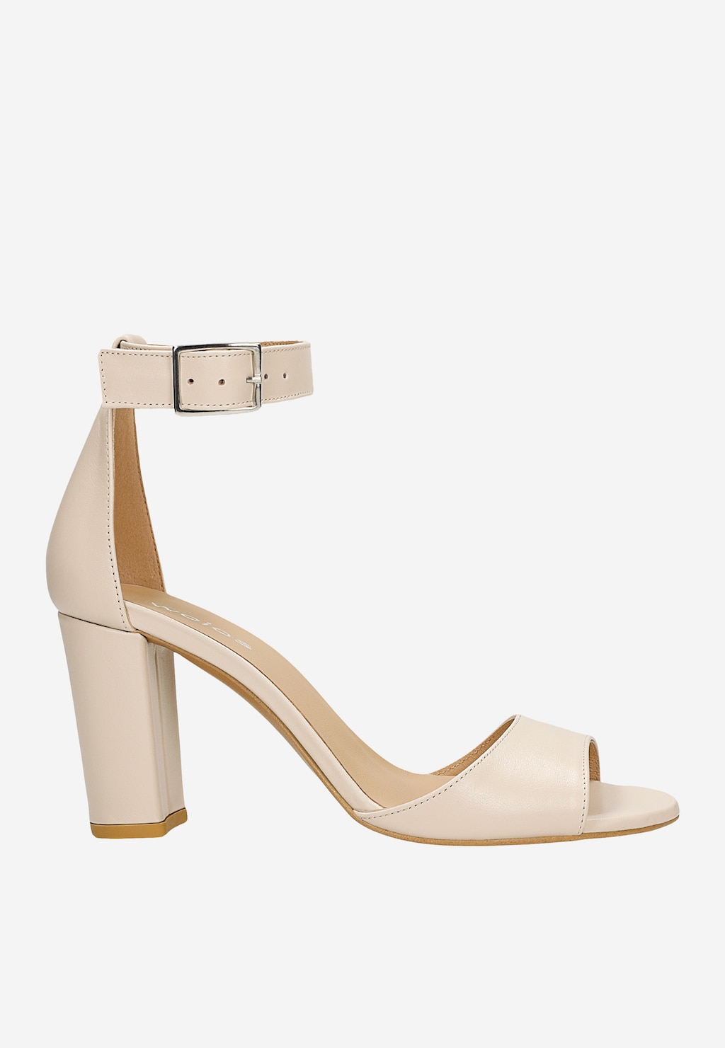 Beżowe skórzane sandały damskie 76246-53 Widok 2