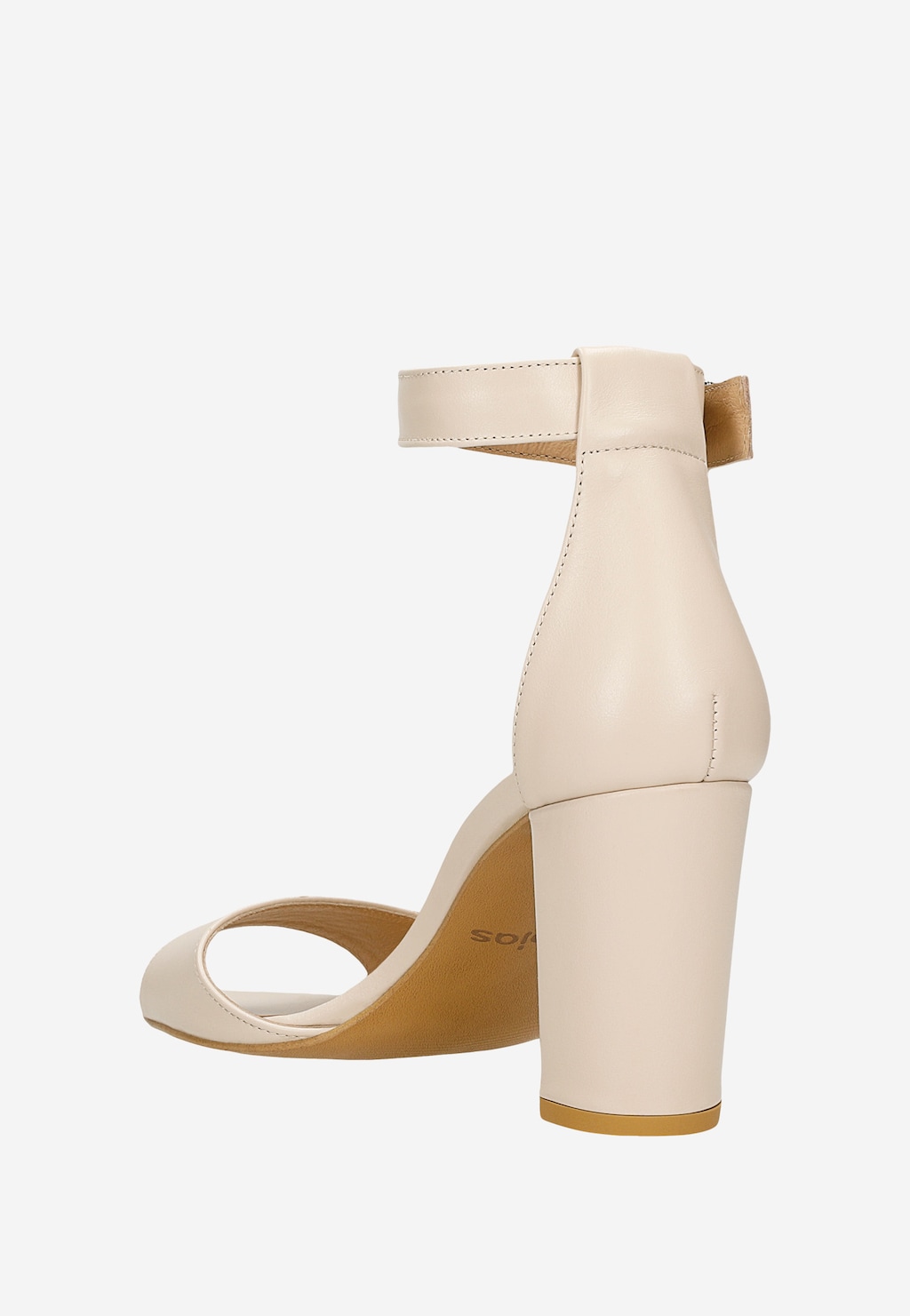 Beżowe skórzane sandały damskie 76246-53 Widok 4