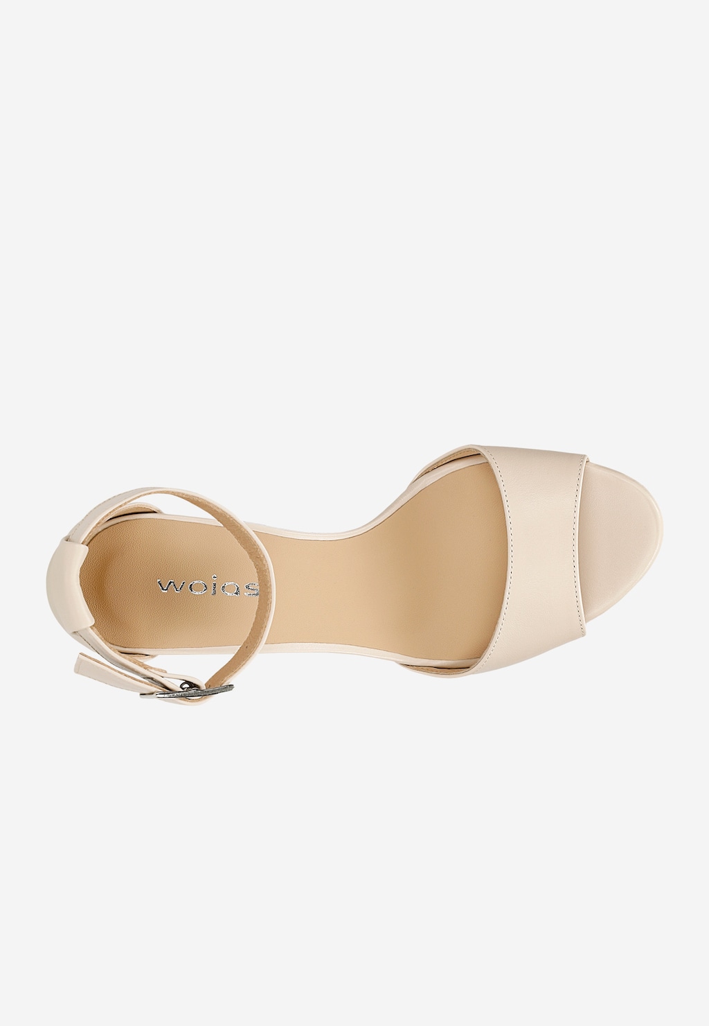 Beżowe skórzane sandały damskie 76246-53 Widok 5