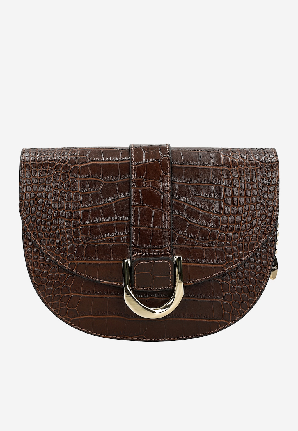 Ciemnobrązowa torebka damska z ozdobnym tłoczeniem 80351-72 Widok 1
