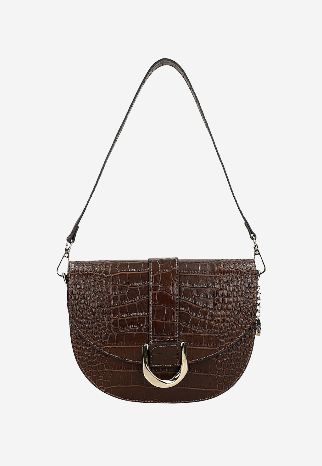 Ciemnobrązowa torebka damska z ozdobnym tłoczeniem 80351-72 Widok 4