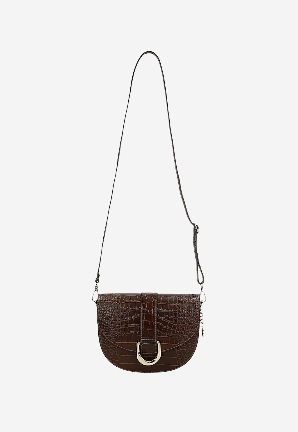 Ciemnobrązowa torebka damska z ozdobnym tłoczeniem 80351-72 Widok 5