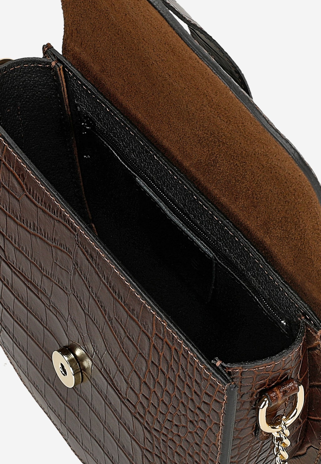 Ciemnobrązowa torebka damska z ozdobnym tłoczeniem 80351-72 Widok 6