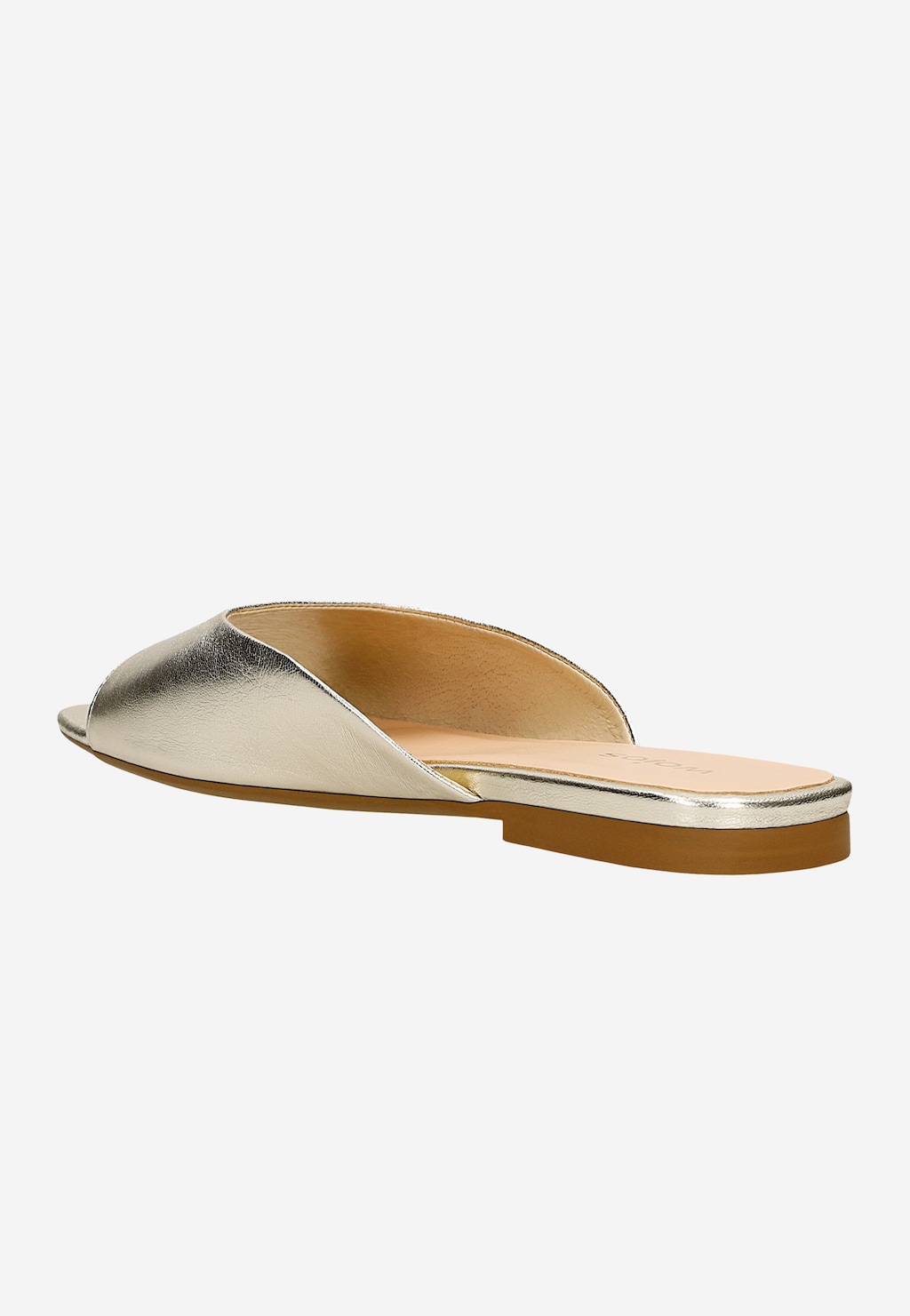 Zlaté dámské pantofle z fóliované lícové kůže 74137-58 Widok 4