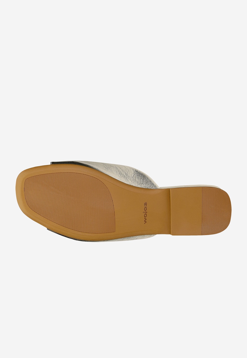 Zlaté dámské pantofle z fóliované lícové kůže 74137-58 Widok 6