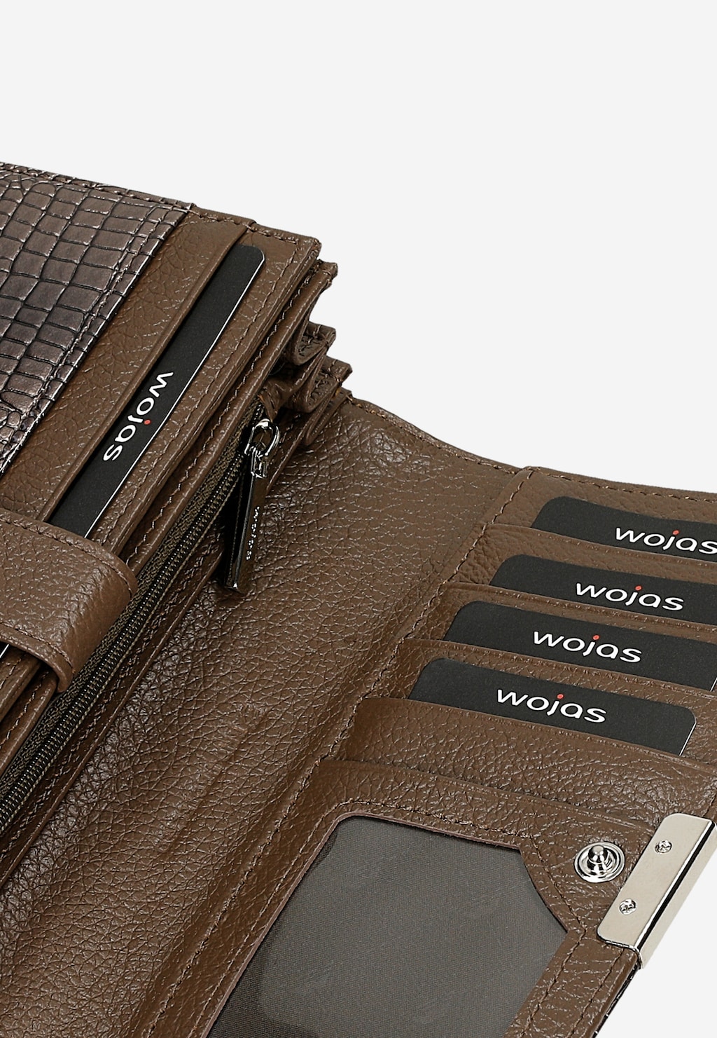 Velká béžová dámská peněženka z lakované kůže 91088-34 Widok 7