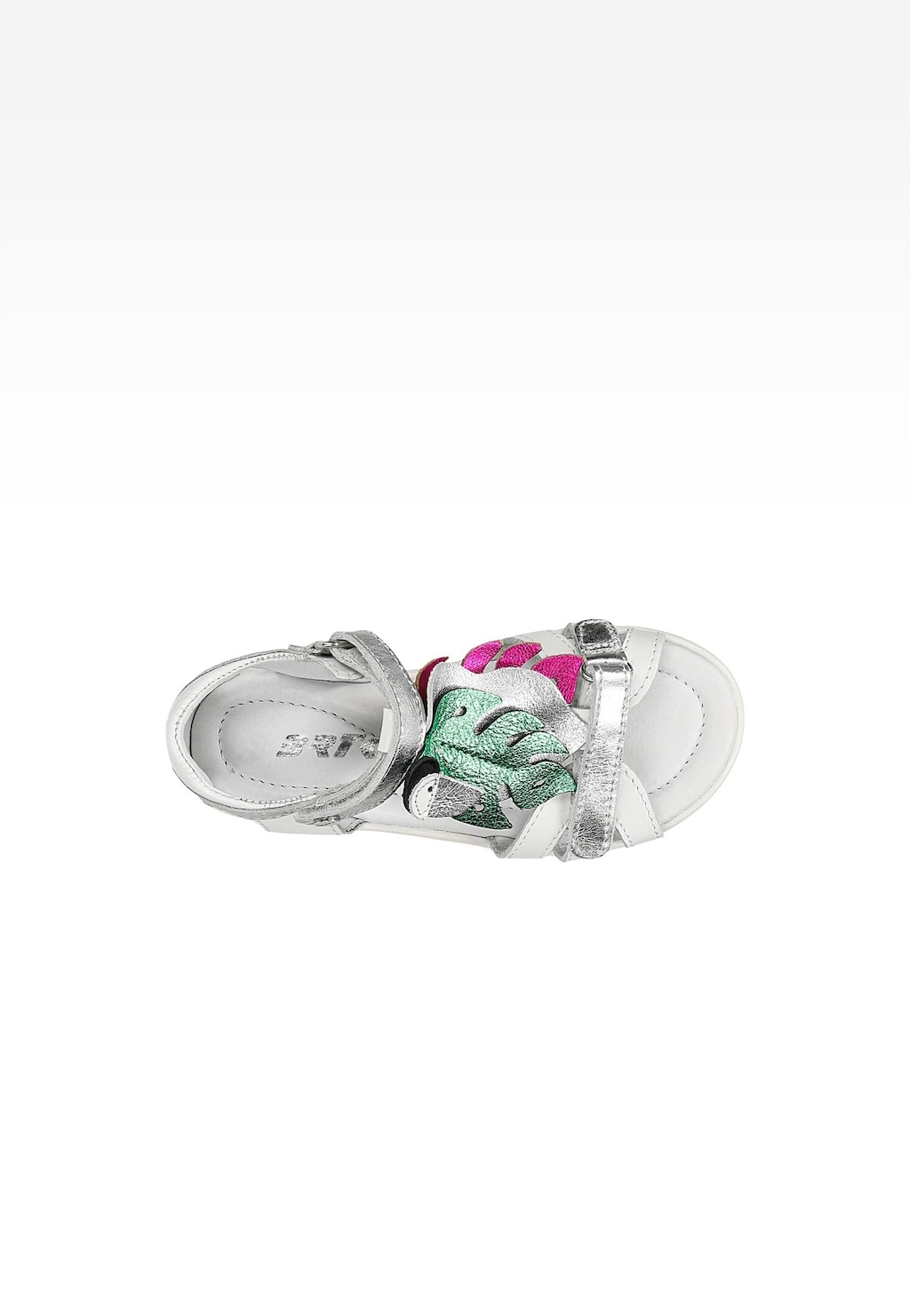 Sandały BARTEK 16182037 II, dla dziewcząt, biało-srebrny Widok 4