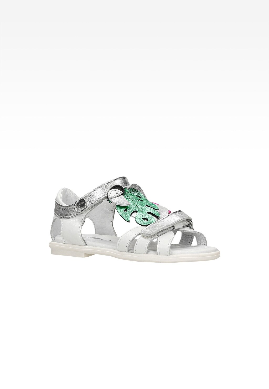 Sandały BARTEK 16182037 II, dla dziewcząt, biało-srebrny Widok 2