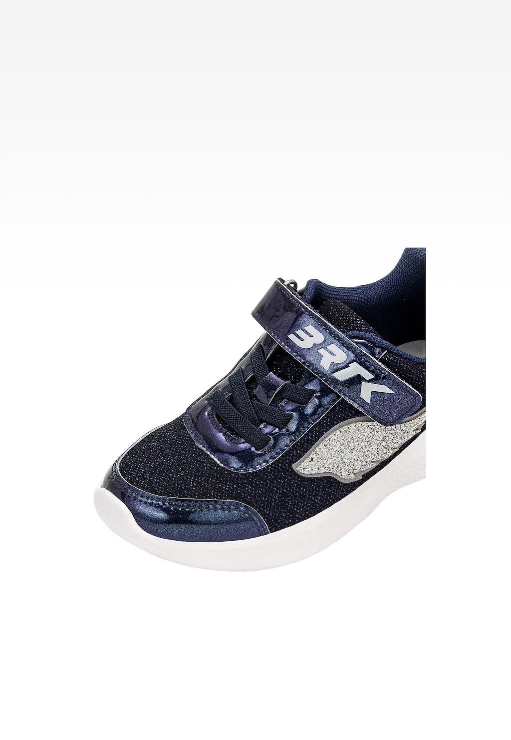 Tmavomodré trblietavé tenisky so striebornou aplikáciou krídla BARTEK 87004-16 Widok 8