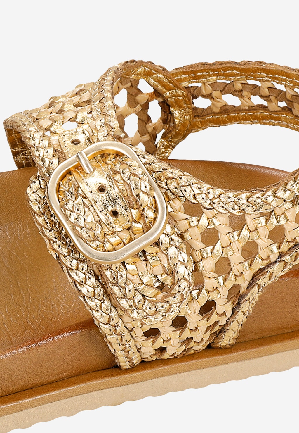 Zlaté ažurové dámské sandály 76242-88 Widok 6