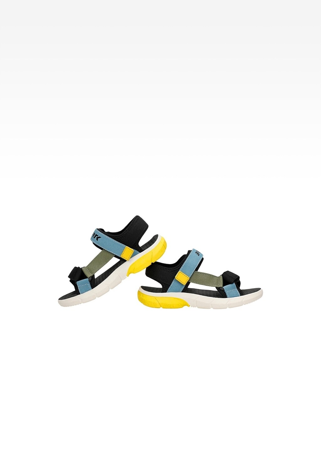 Čierno-modré sandále BARTEK so žltými prvkami 89001-16 Widok 6