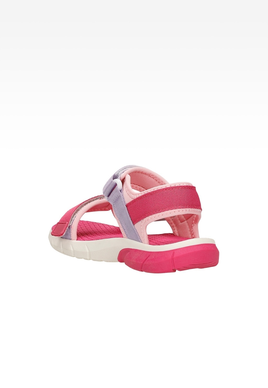 Ružové dievčenské sandále BARTEK s fialovými a modrými pásikmi 89001-15 Widok 3