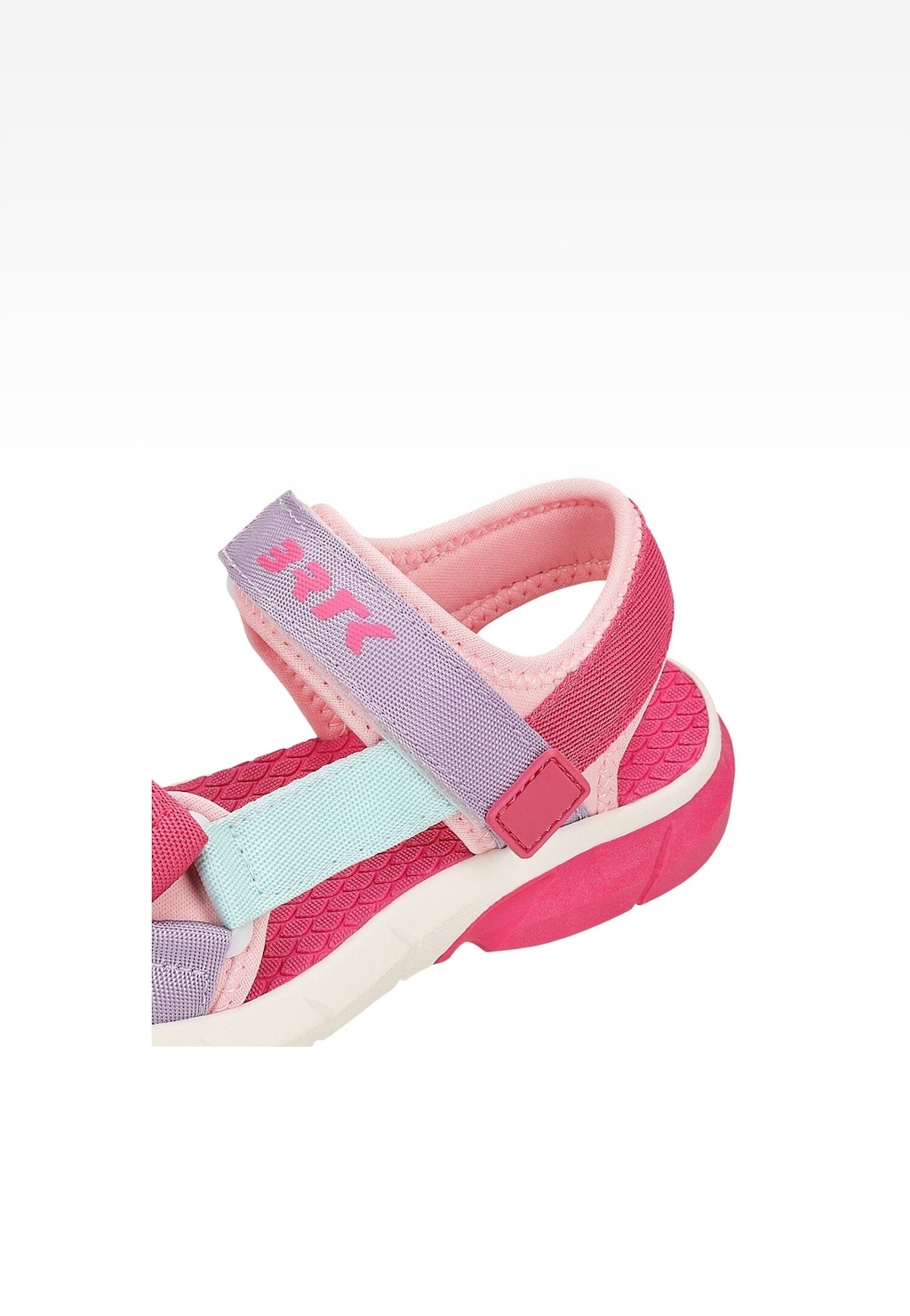 Ružové dievčenské sandále BARTEK s fialovými a modrými pásikmi 89001-15 Widok 7