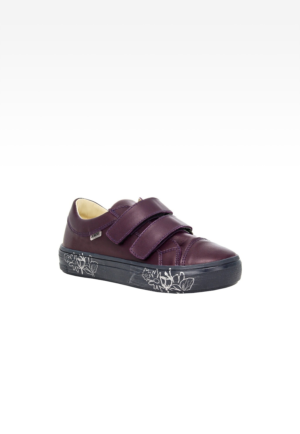 Fialové tenisky pro dívky s aplikací květů na podrážce BARTEK 18125-08 Widok 2
