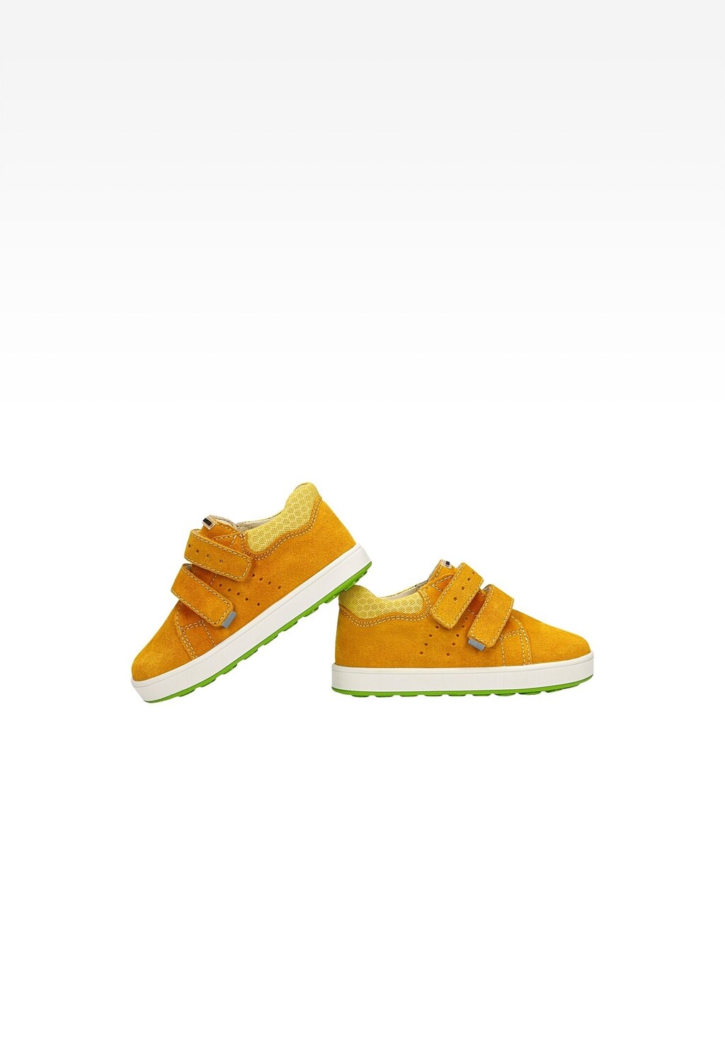 Žlté tenisky na bielej podrážke so zeleným spodkom 11042-07 Widok 6