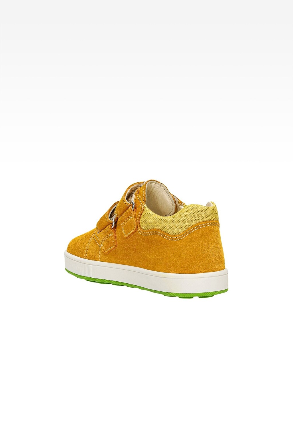 Žlté tenisky na bielej podrážke so zeleným spodkom 11042-07 Widok 3