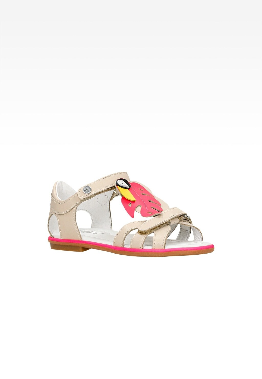 Sandały BARTEK 16182035 II, dla dziewcząt, beż Widok 2