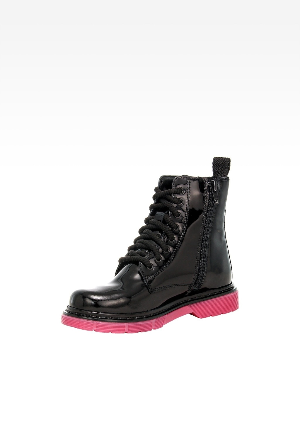 Černé dívčí kotníčkové boty BARTEK s růžovou podrážkou 1429301 Widok 3