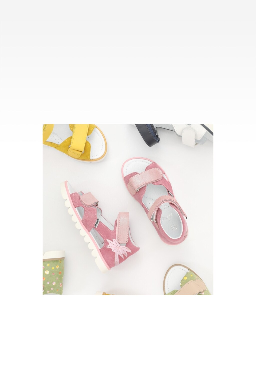 Ružové dievčenské sandále 11227016 s trblietavou ozdobou Widok 8