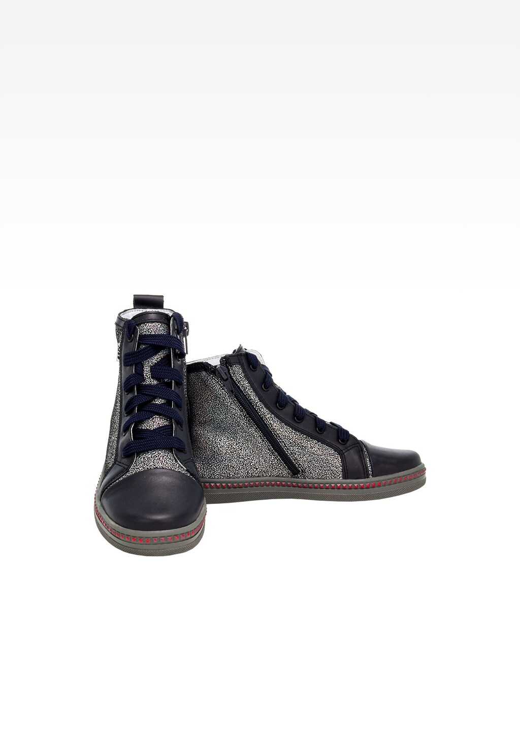 Námořnicky modré se stříbrnou dívčí kotníkové boty BARTEK 14133-05 Widok 7