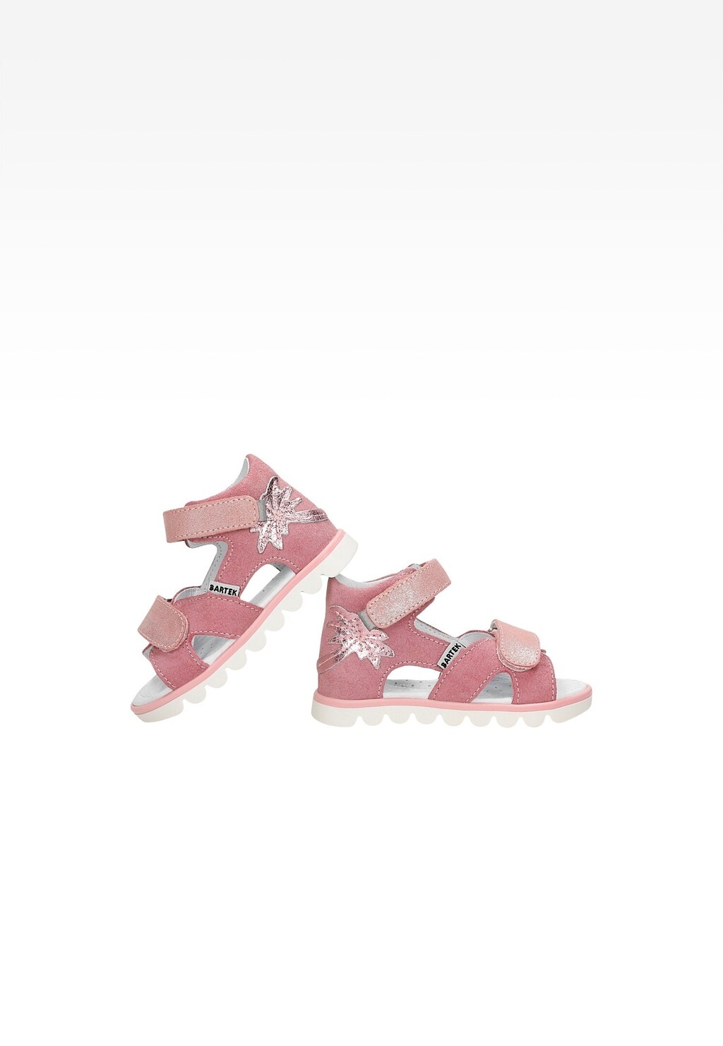 Ružové dievčenské sandále 11227016 s trblietavou ozdobou Widok 6
