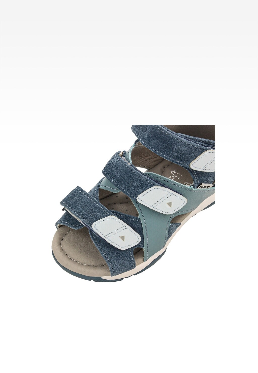 Modré sandále z kombinovaných kôž BARTEK 84405-86 Widok 9