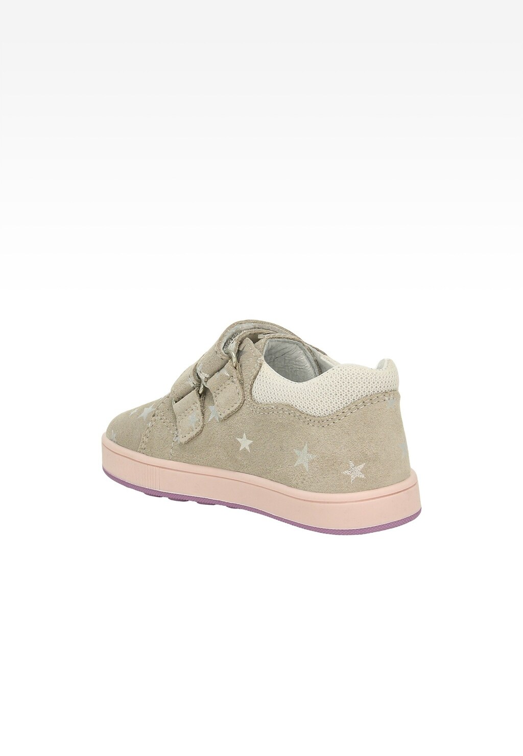 Szare trampki dziewczęce z nadrukiem w gwiazdki BARTEK 1104203 Widok 4