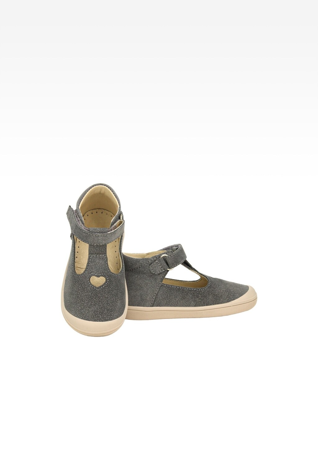 Trzewiki wycięte BARTEK 11041802, dla dziewcząt, szary Widok 7