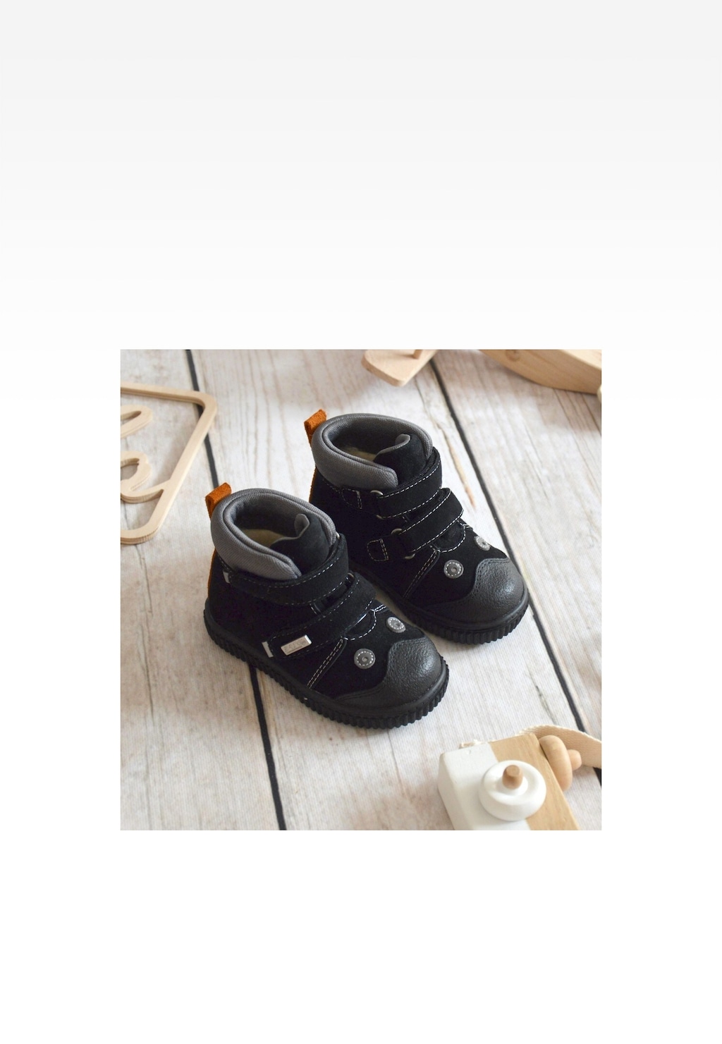 Trzewiki BARTEK 88002-61 dla chłopców, czarny + popiel Widok 8