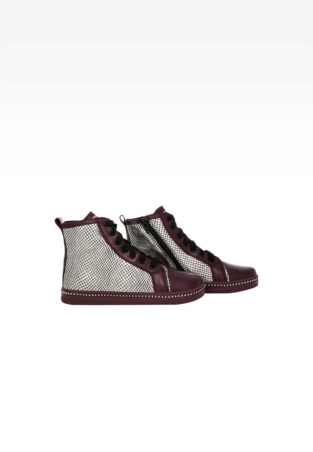 Fialovo-stříbrné kotníkové boty BARTEK typu tenisky 17133-02 Widok 7