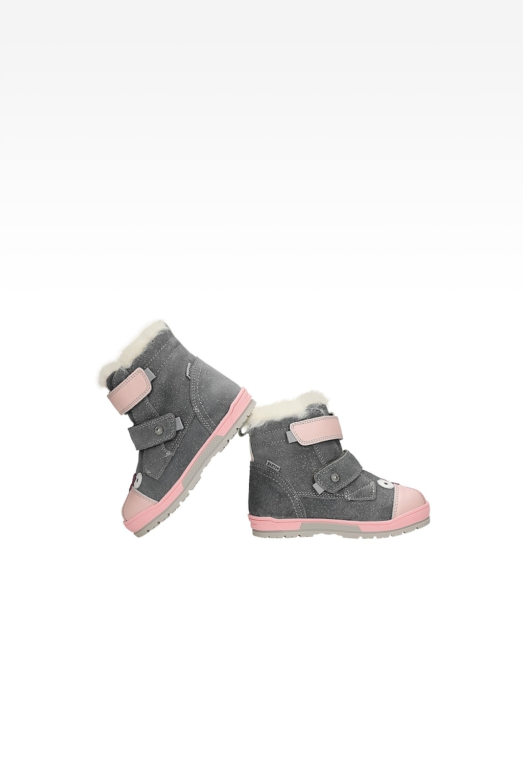 Trzewiki ocieplane BARTEK 84007-70, dla dziewcząt, popielato-różowe Widok 6