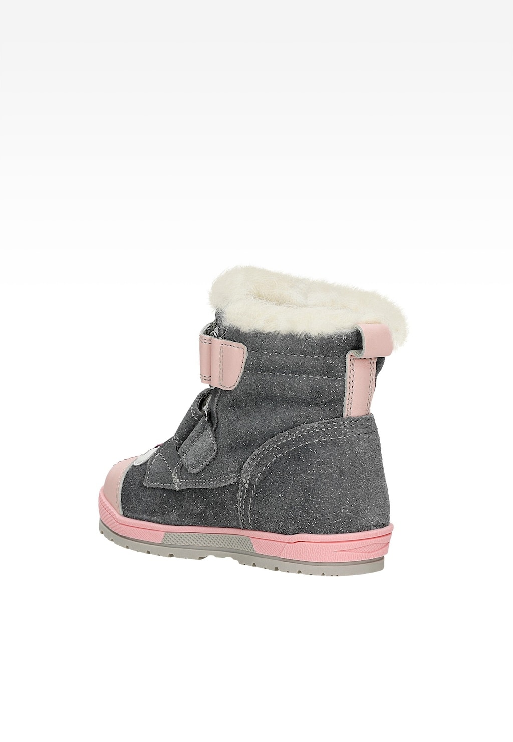 Trzewiki ocieplane BARTEK 84007-70, dla dziewcząt, popielato-różowe Widok 3