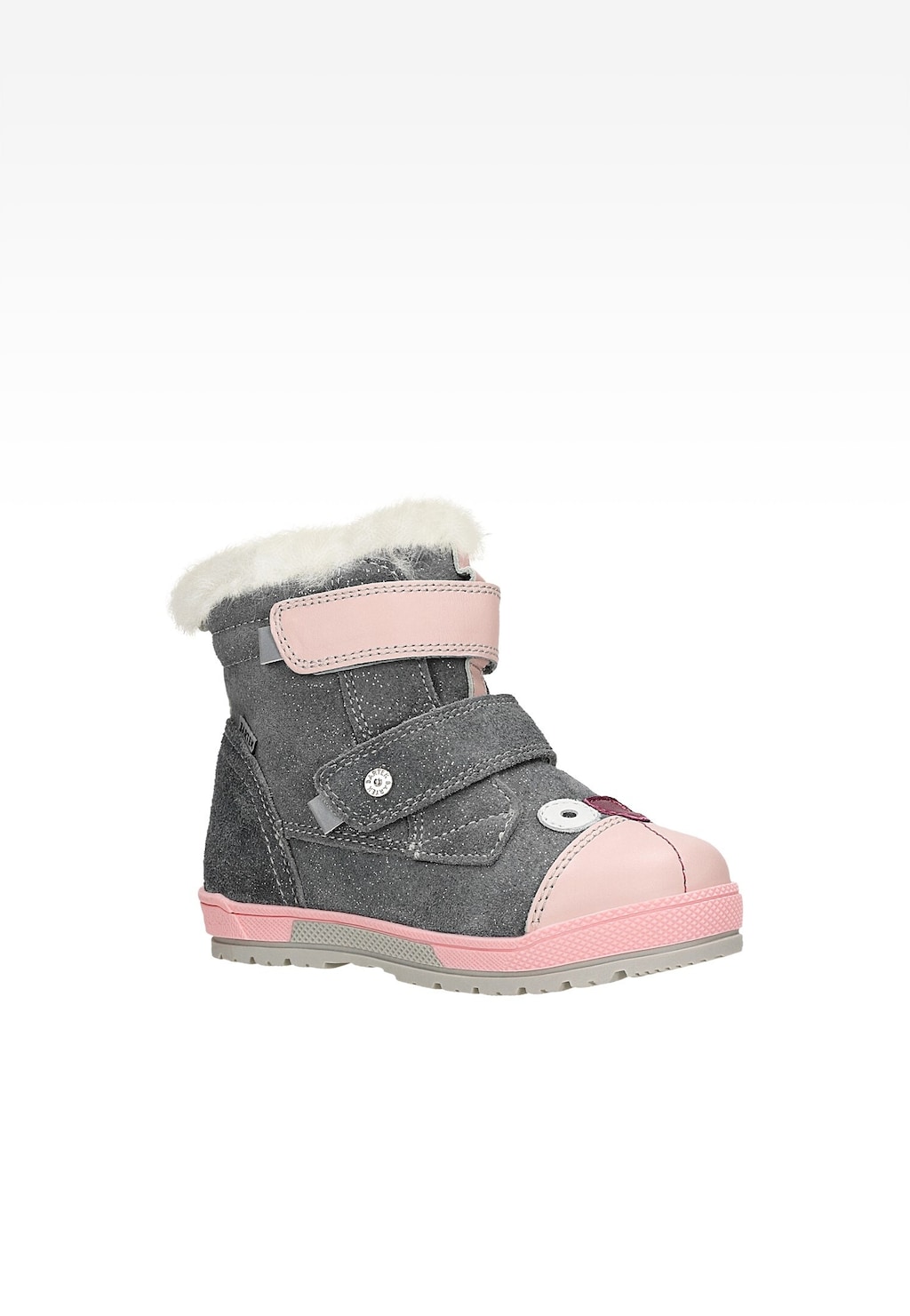 Trzewiki ocieplane BARTEK 84007-70, dla dziewcząt, popielato-różowe Widok 2