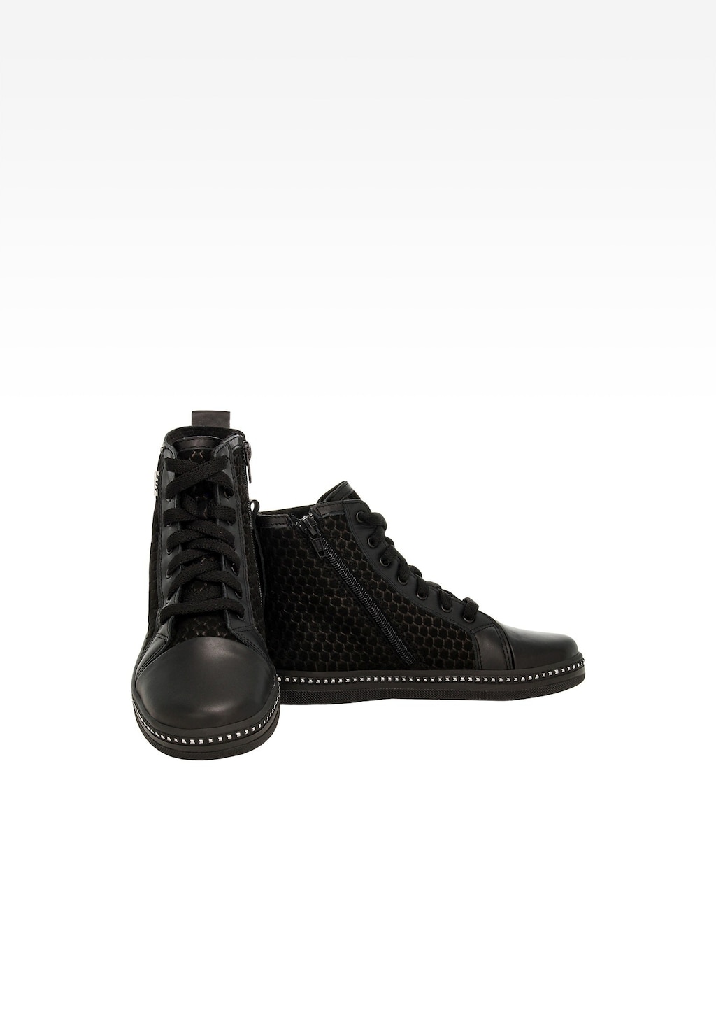 Čierne členkové topánky pre dievčatá z kombinovaných koží BARTEK 17133-01 Widok 6