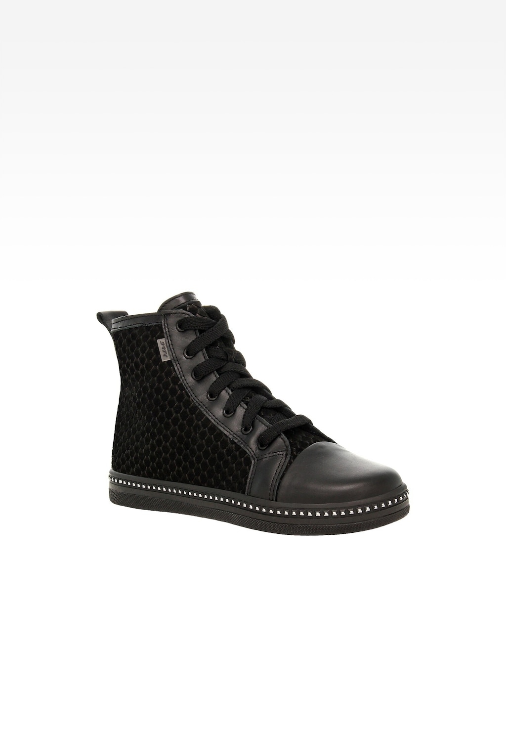 Čierne členkové topánky pre dievčatá z kombinovaných koží BARTEK 17133-01 Widok 2