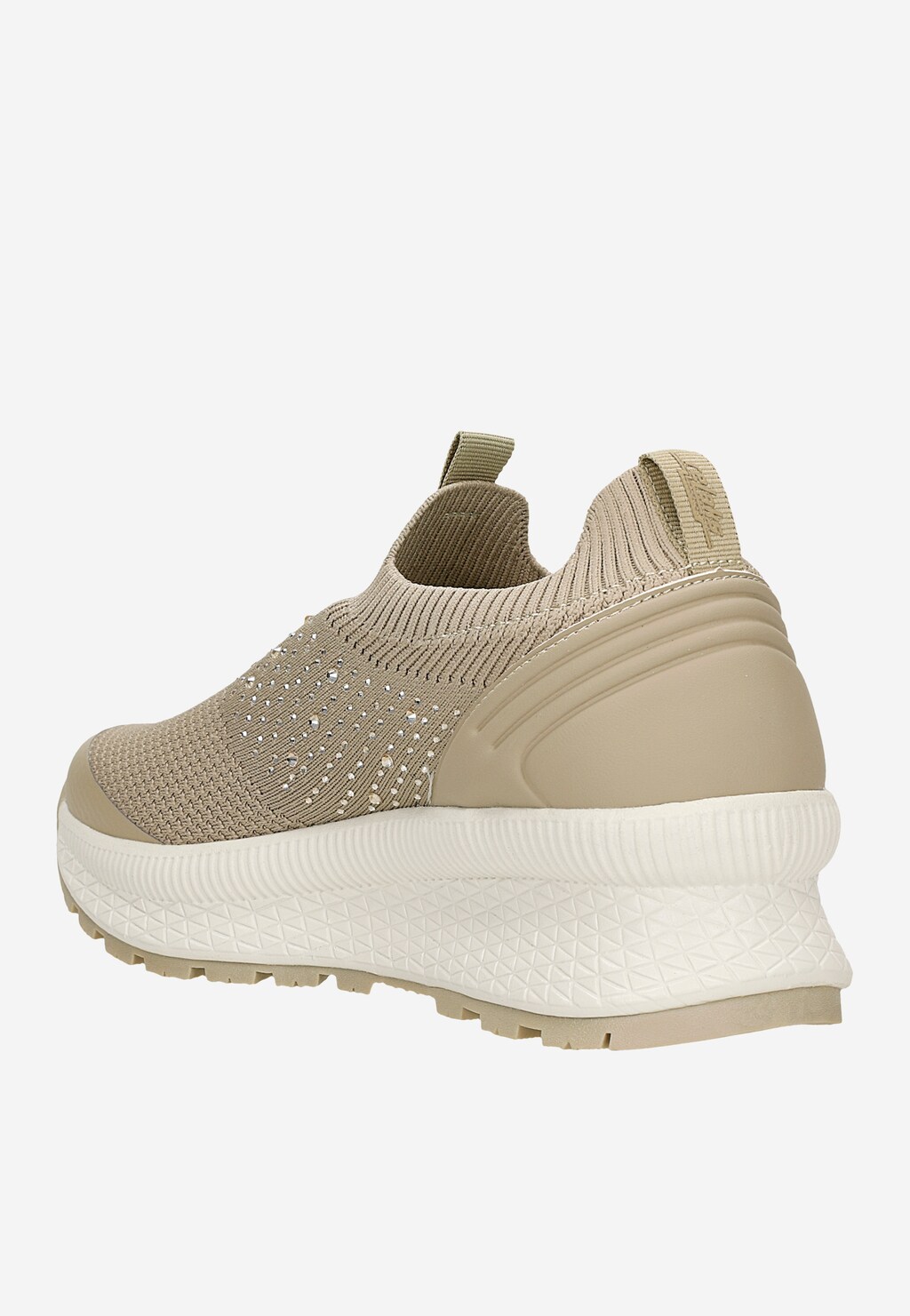 Béžové slip-on tenisky RELAKS s krystalky R46177-14 Widok 3
