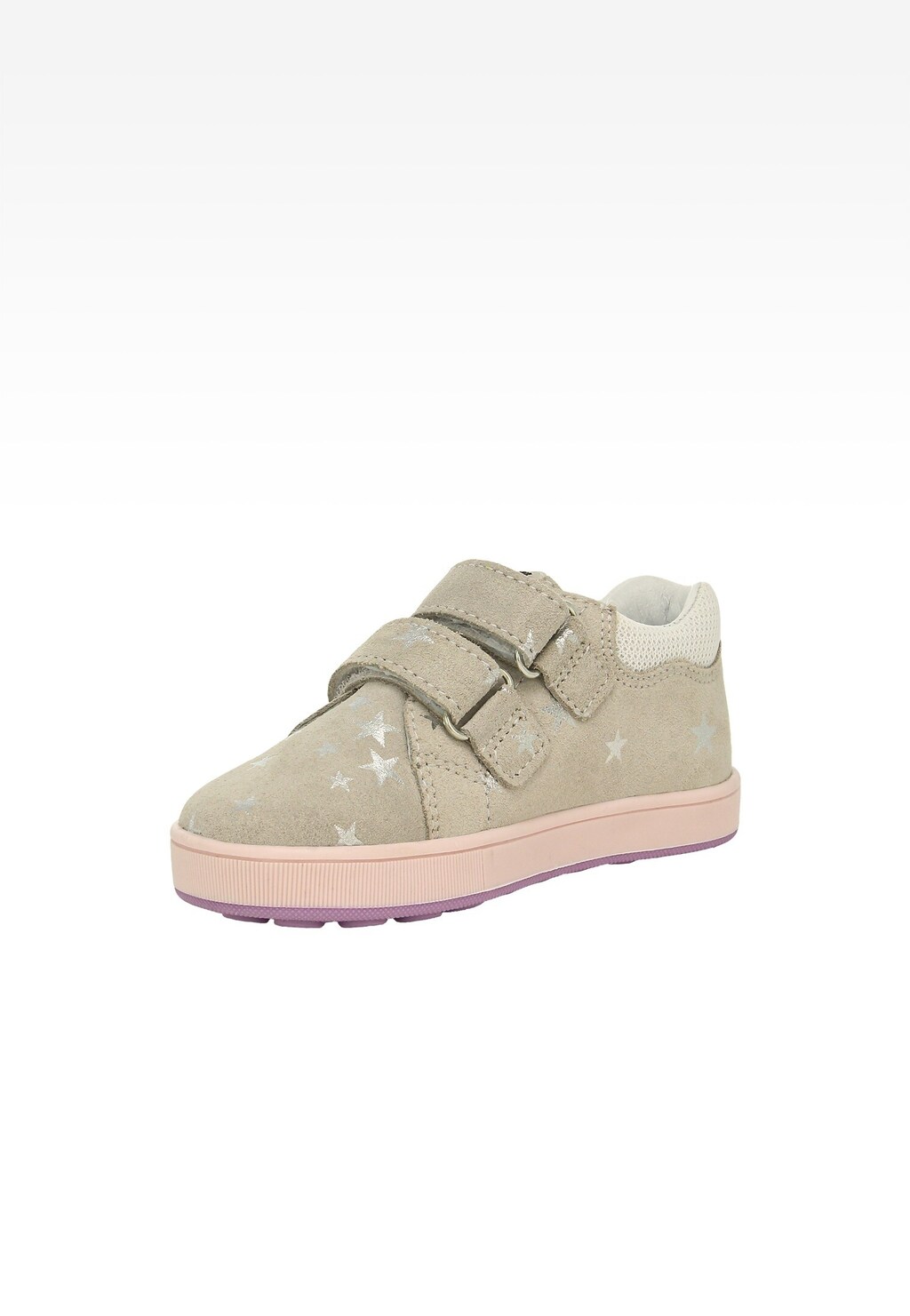 Szare trampki dziewczęce z nadrukiem w gwiazdki BARTEK 1104203 Widok 3