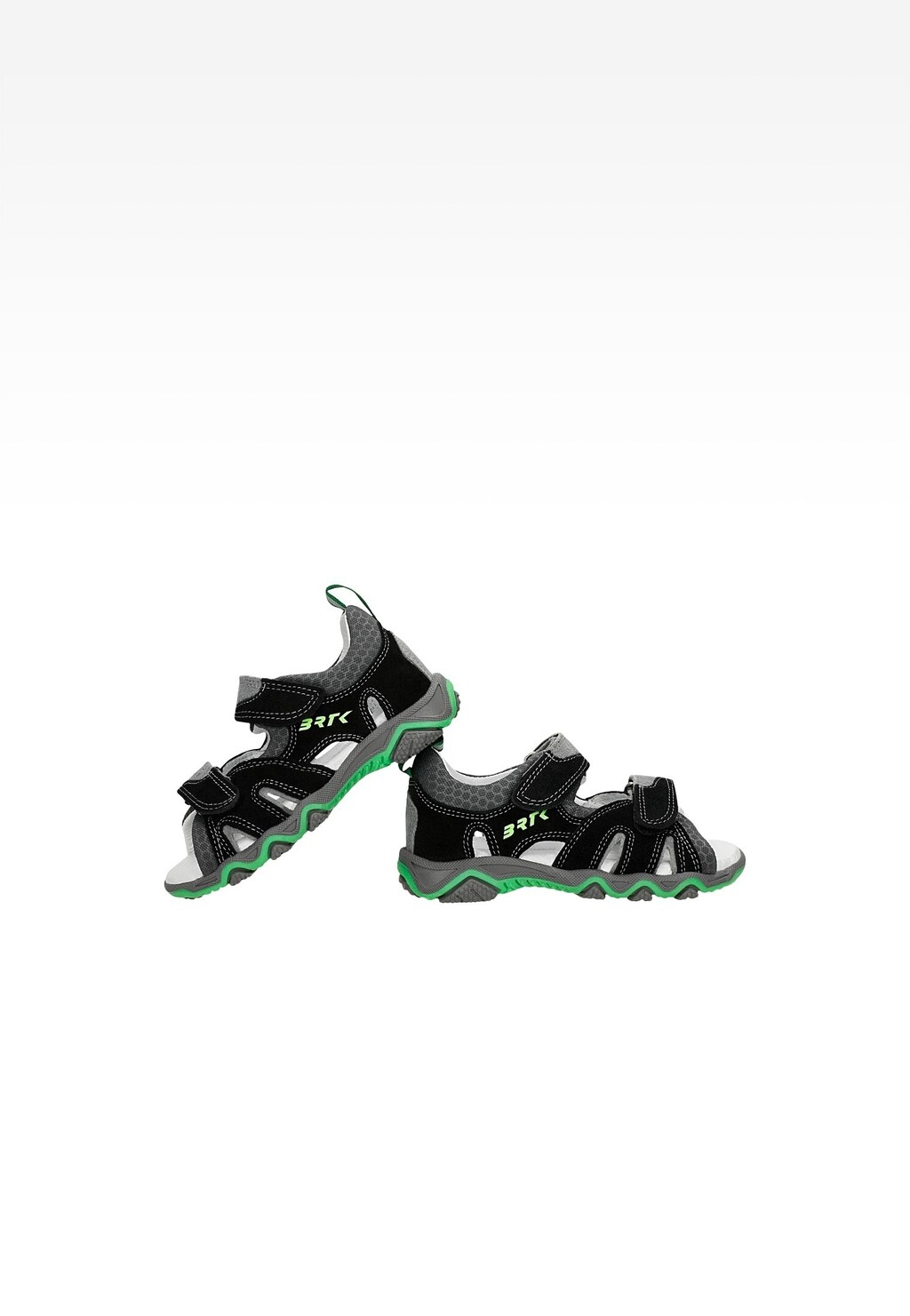 Czarno-szare sandały BARTEK z zielonymi wstawkami 19188-01 Widok 6