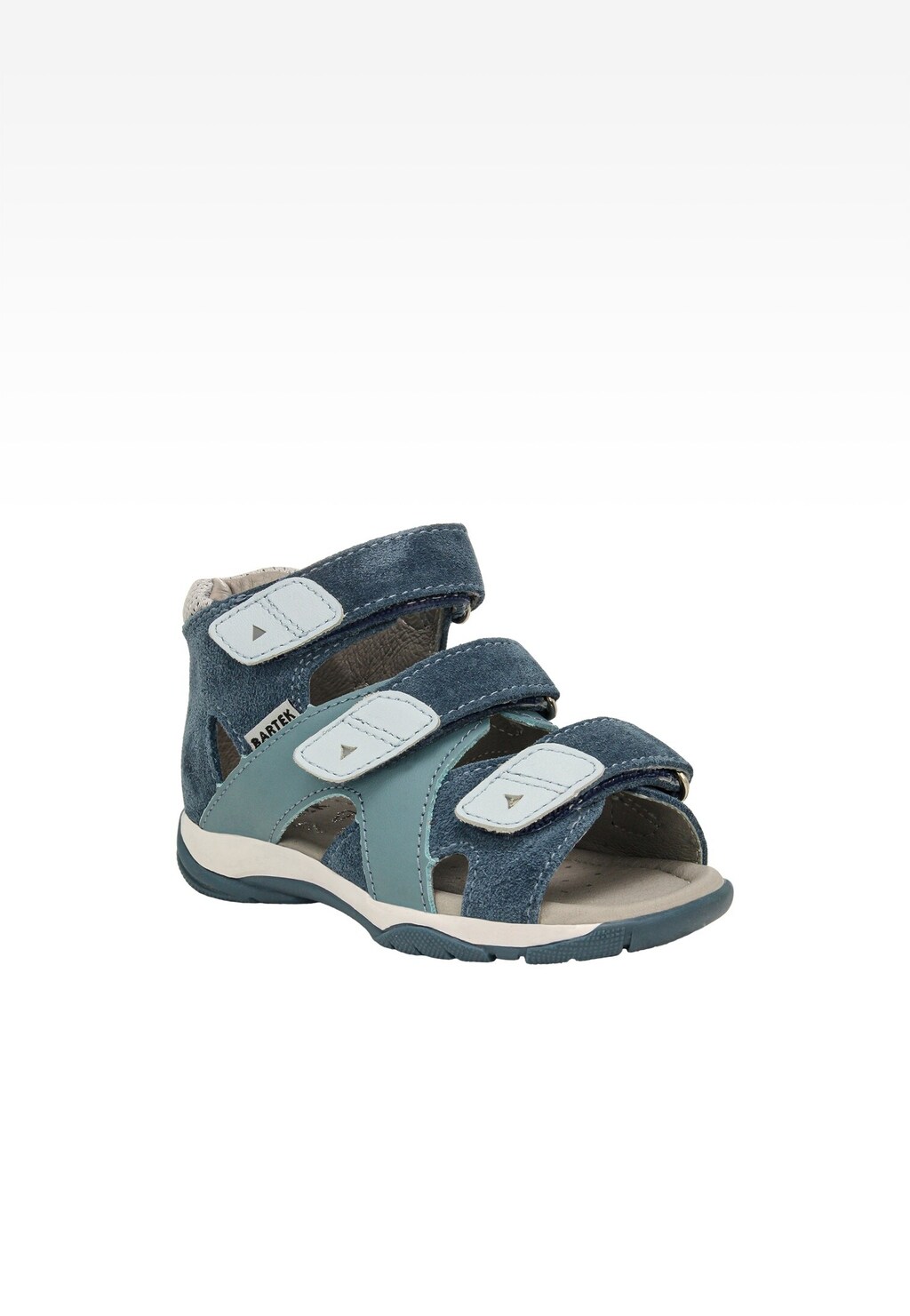 Modré sandále z kombinovaných kôž BARTEK 84405-86 Widok 2