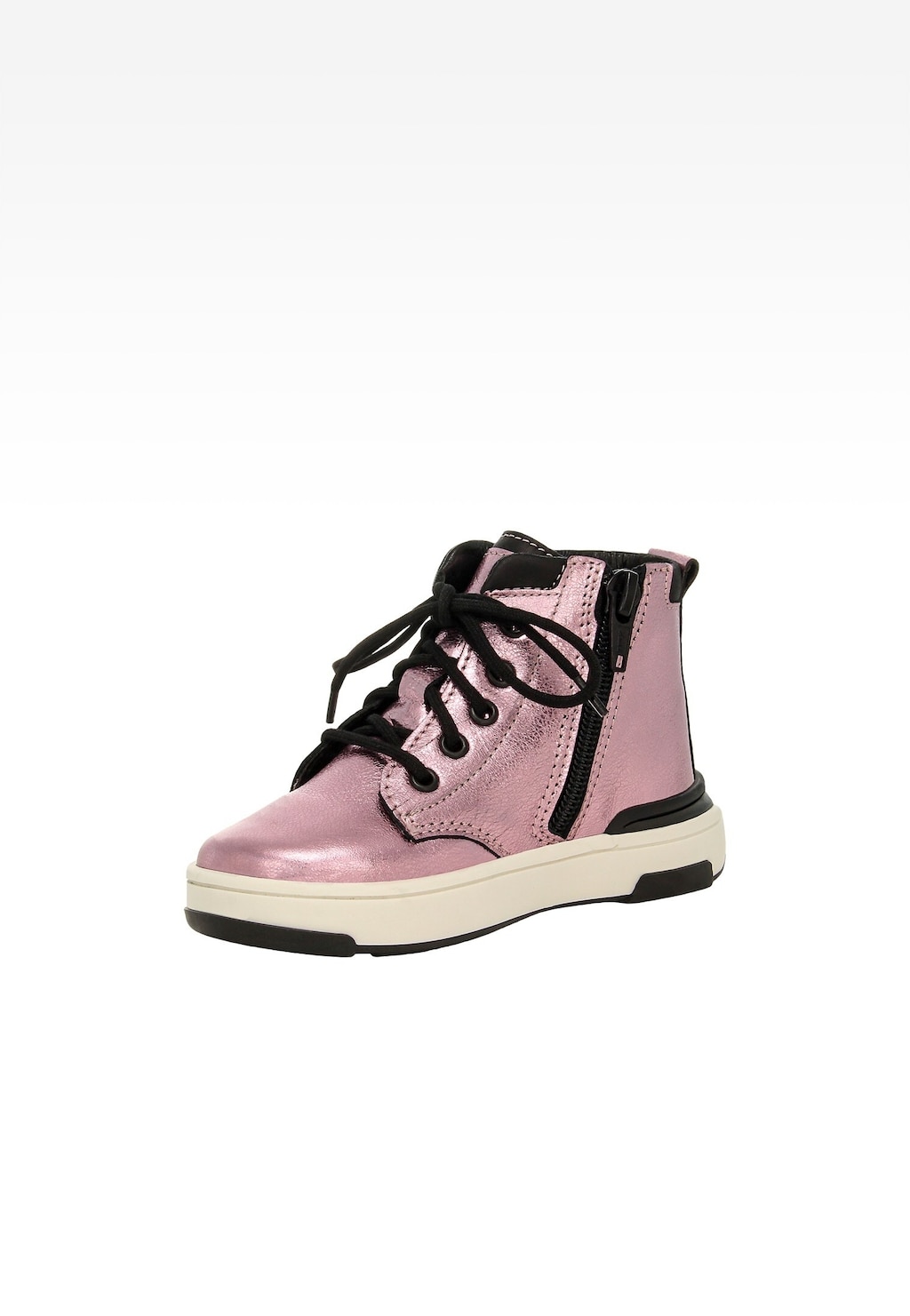 Dívčí kotníkové boty BARTEK v metalicky růžové barvě Widok 3
