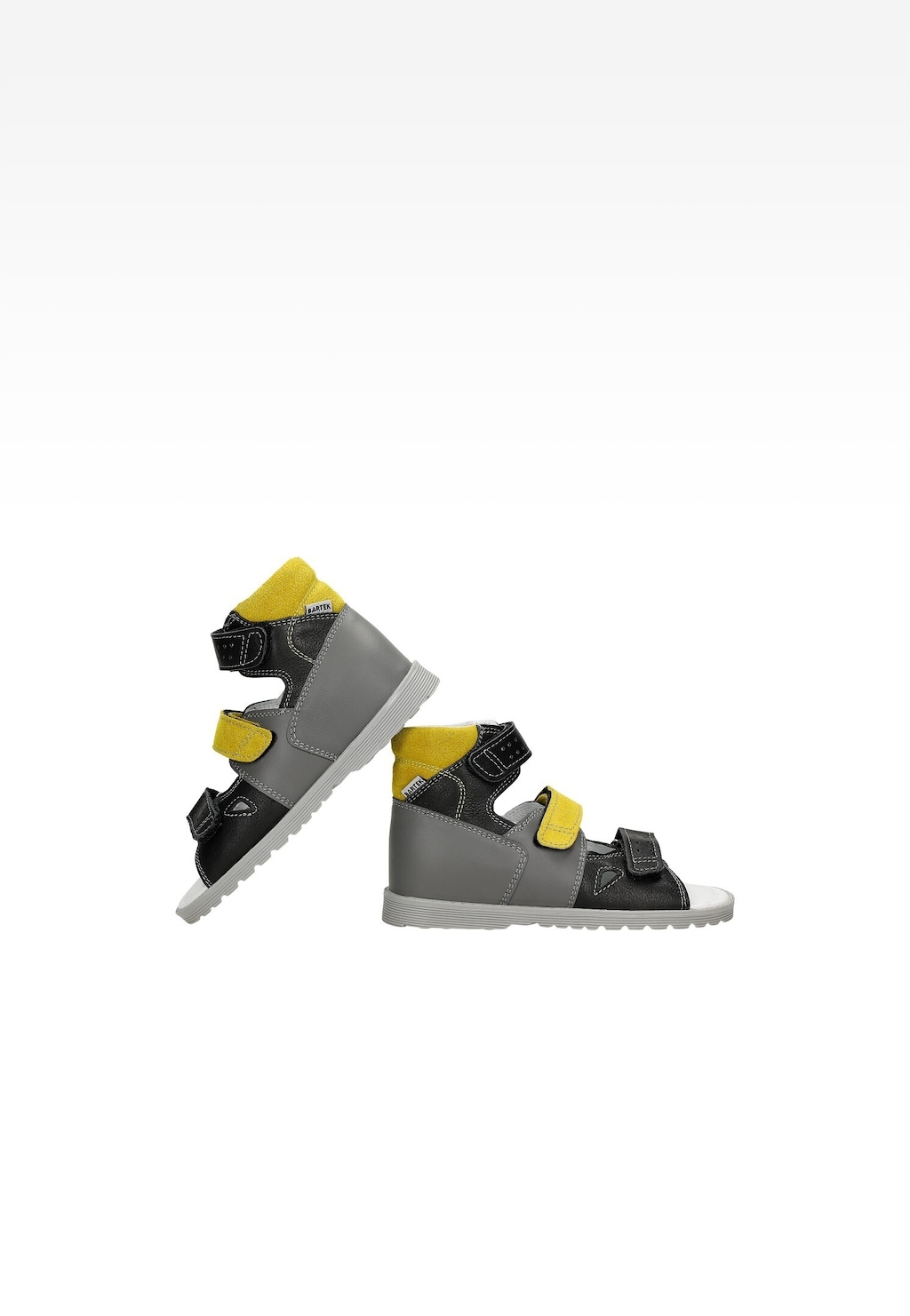 Popielato-żółte sandały zabudowane dla chłopca BARTEK 81804-027 Widok 6