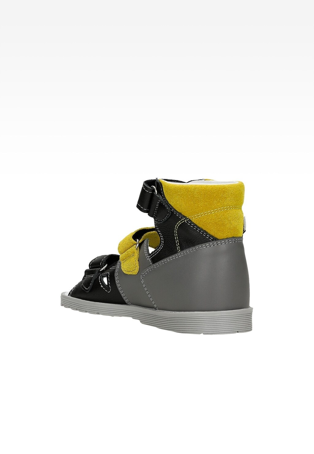 Popielato-żółte sandały zabudowane dla chłopca BARTEK 81804-027 Widok 3