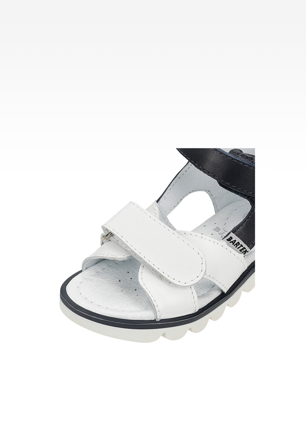 Modro-bílé sandály BARTEK 11227015 se stříbrnou palmičkou Widok 7