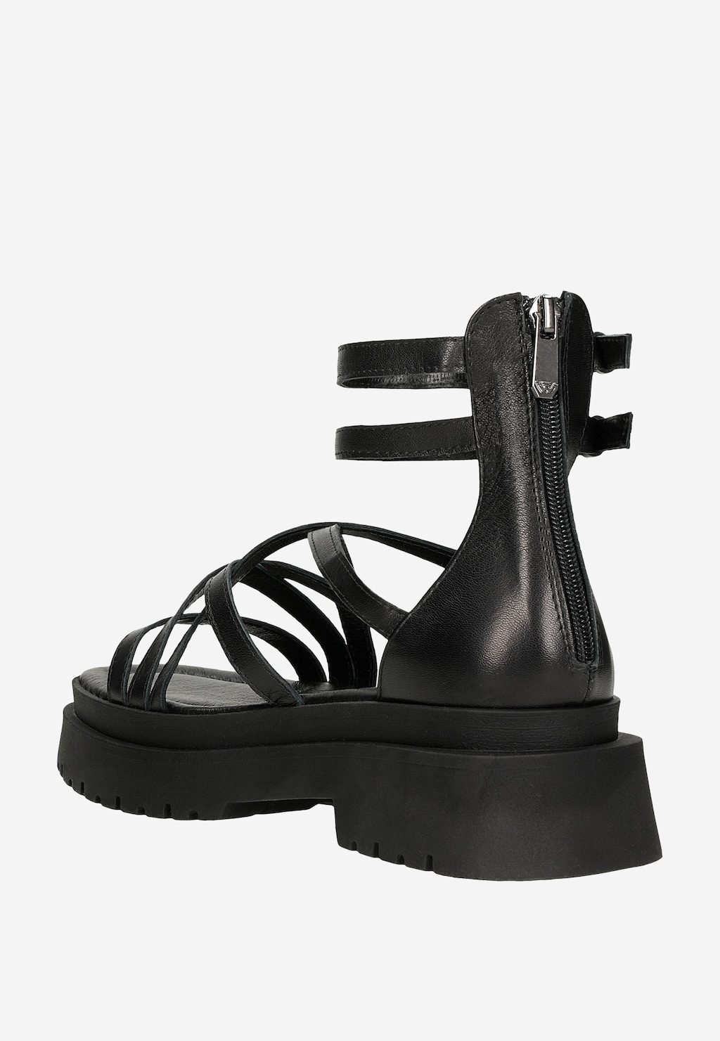Czarne sandały damskie na platformie 76128-51 Widok 4